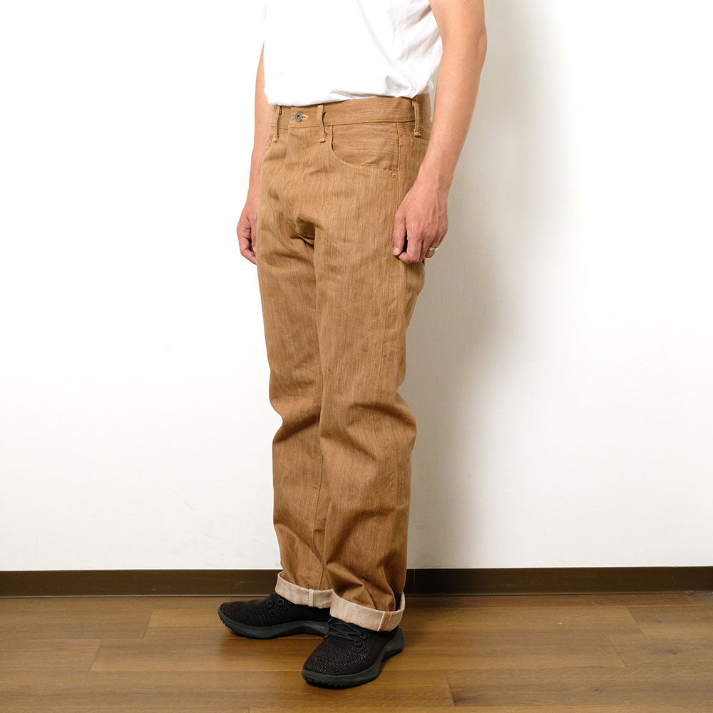 ONI DENIM - Regular Straight - 20oz Awa Kakishibu x Kinari Denim - ONI-275KAKI