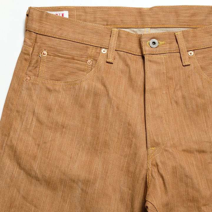 ONI DENIM - Regular Straight - 20oz Awa Kakishibu x Kinari Denim - ONI-275KAKI