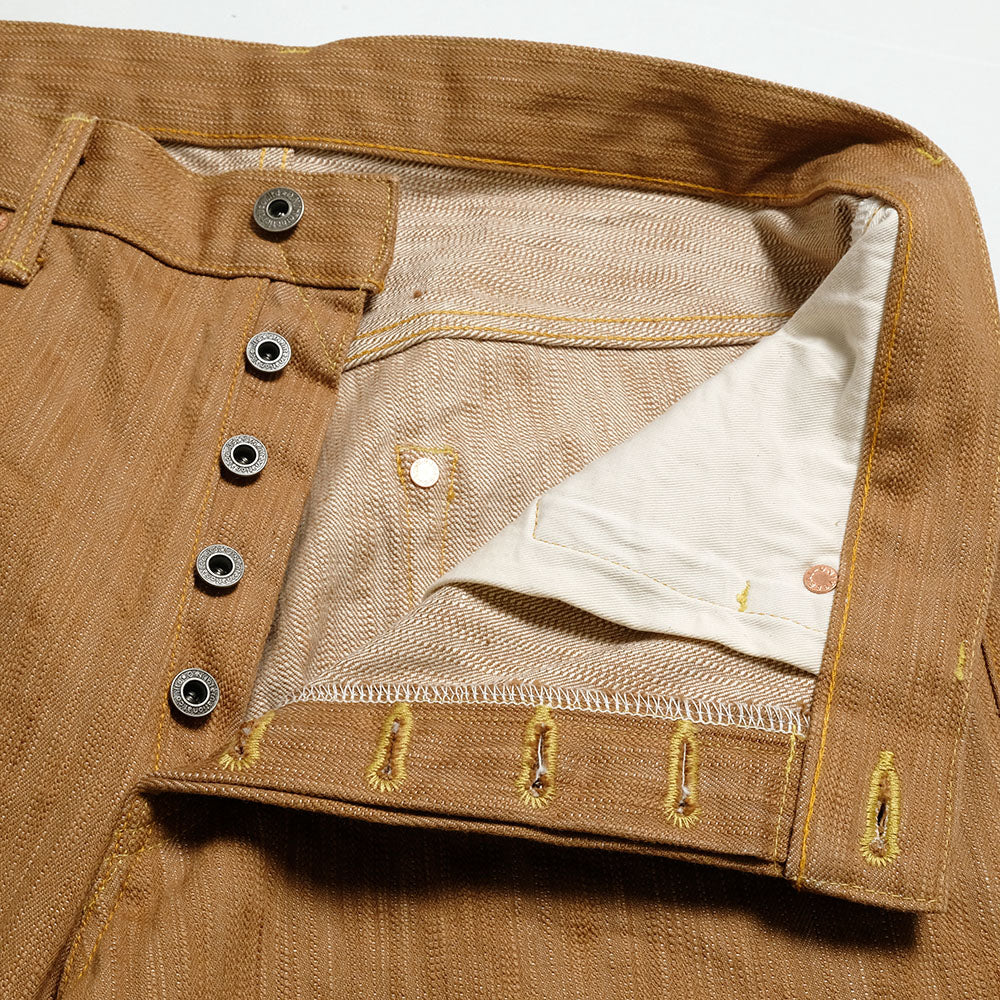 ONI DENIM - Regular Straight - 20oz Awa Kakishibu x Kinari Denim - ONI-275KAKI