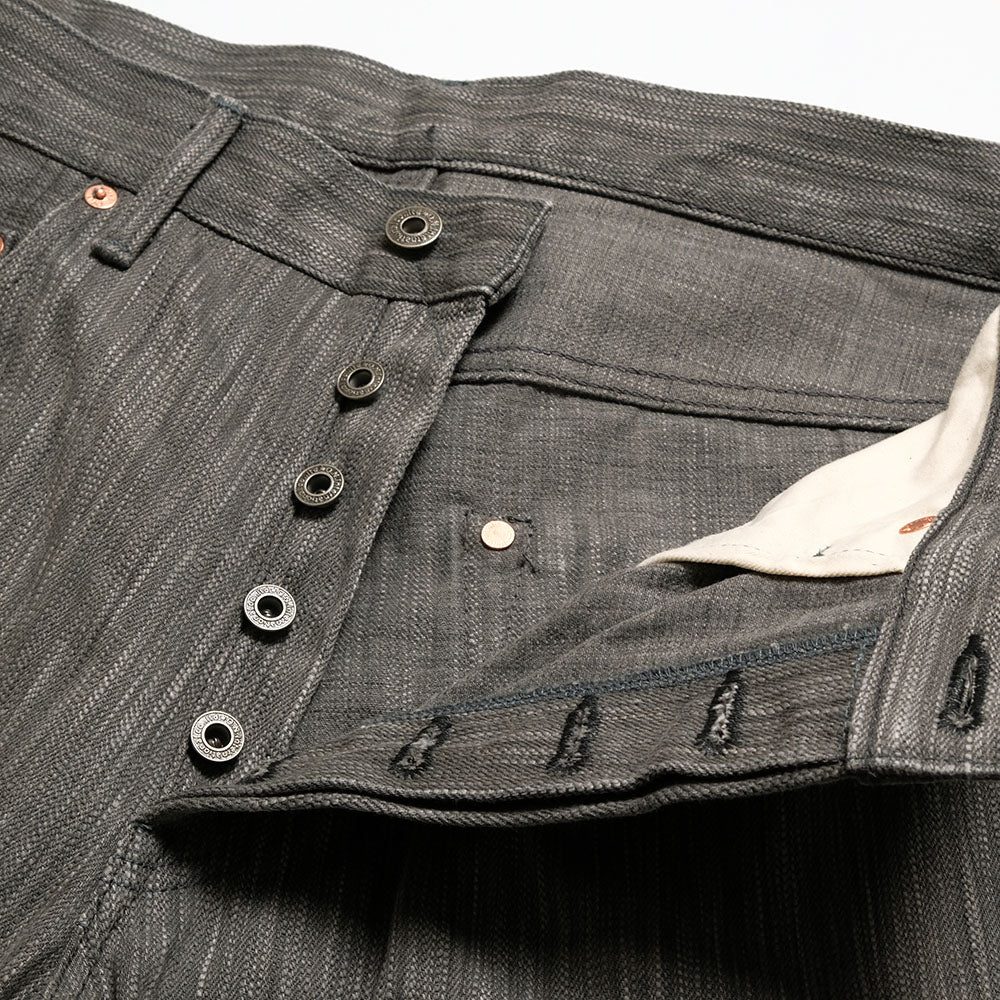 ONI DENIM - Regular Straight - 20oz. Awa Sumi Kuro Denim - ONI-275KURO
