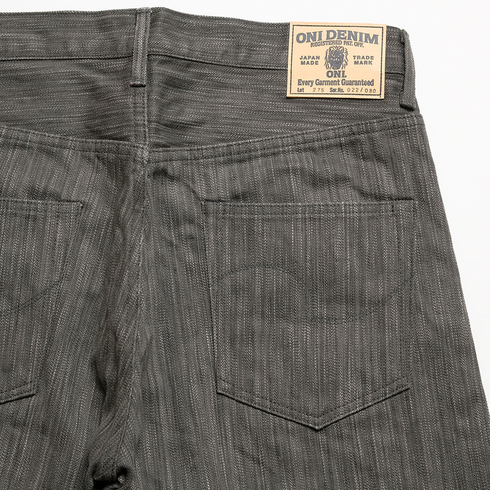 ONI DENIM - Regular Straight - 20oz. Awa Sumi Kuro Denim - ONI-275KURO