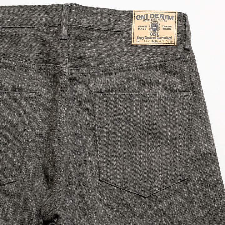 ONI DENIM - Regular Straight - 20oz. Awa Sumi Kuro Denim - ONI-275KURO