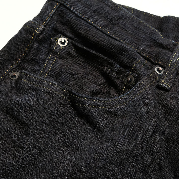 ONI DENIM - Just Right Straight - 17oz Bumpy Denim - Kuro - ONI-277BUM-BK