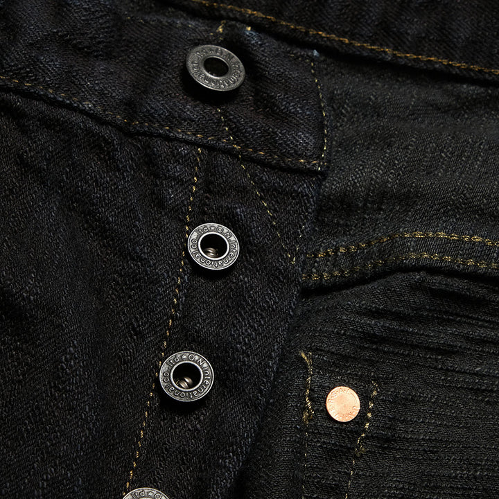 ONI DENIM - Just Right Straight - 17oz Bumpy Denim - Kuro - ONI-277BUM-BK