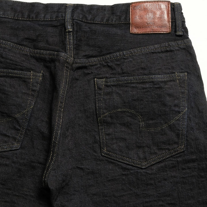ONI DENIM - Just Right Straight - 17oz Bumpy Denim - Kuro - ONI-277BUM-BK