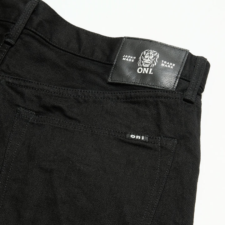 ONI DENIM - Regular Rise Neat Straight - 13oz JET BLACK DENIM - ONI-286-13