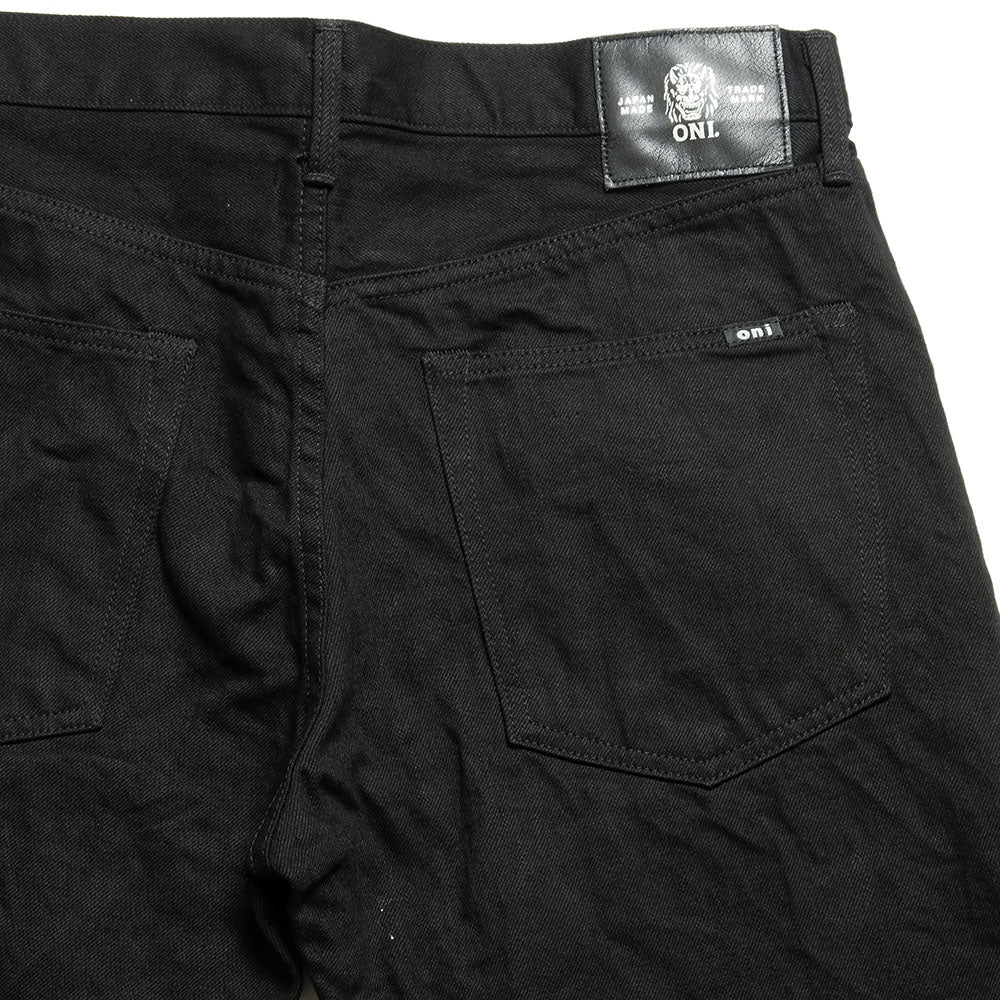 ONI DENIM - Regular Rise Neat Straight - 13oz JET BLACK DENIM - ONI-286-13