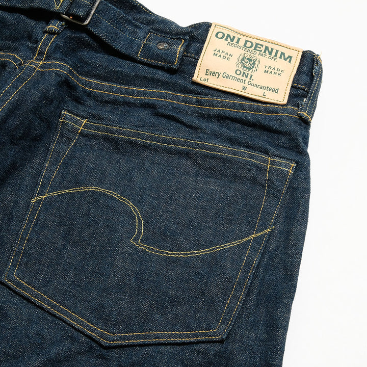 ONI DENIM - Cinch Back Loose Straight - 15oz Ishikawa-dai Denim - ONI-295ISH