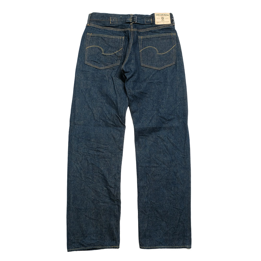 ONI DENIM - Cinch Back Loose Straight - 15oz Ishikawa-dai Denim - ONI-295ISH