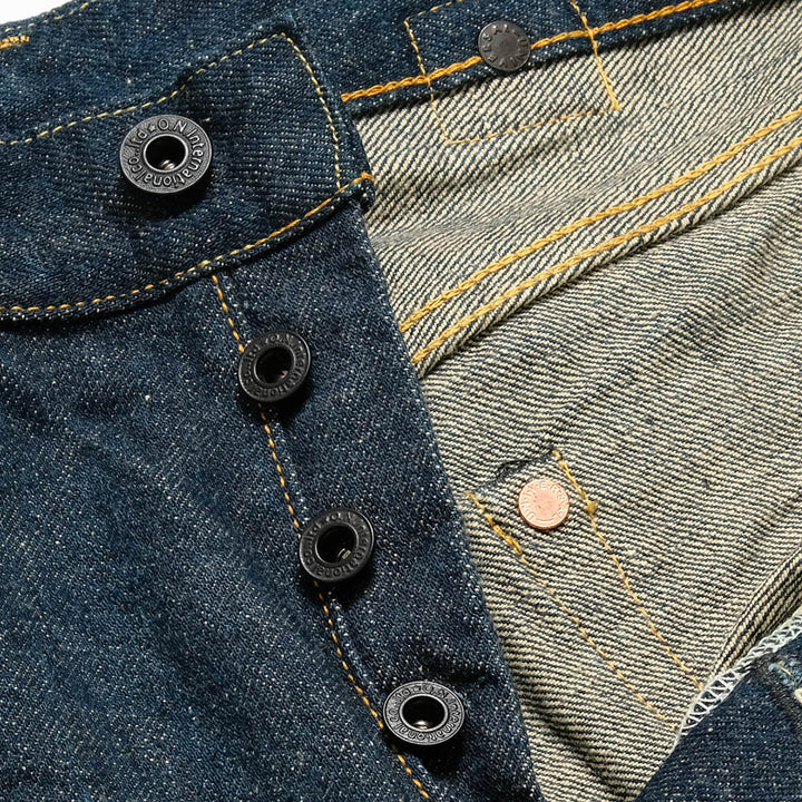 ONI DENIM - Cinch Back Loose Straight - 15oz Ishikawa-dai Denim - ONI-295ISH