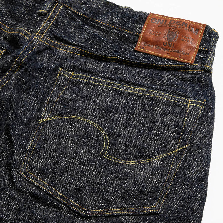 ONI DENIM - Retro Style Loose Straight - 17oz. ONI KASURI DENIM - ONI-595KA
