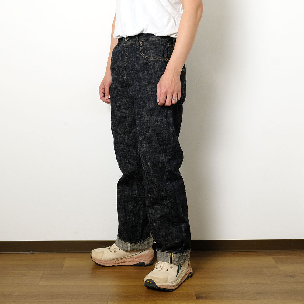 ONI DENIM - Retro Style Loose Straight - 17oz. ONI KASURI DENIM - ONI-595KA