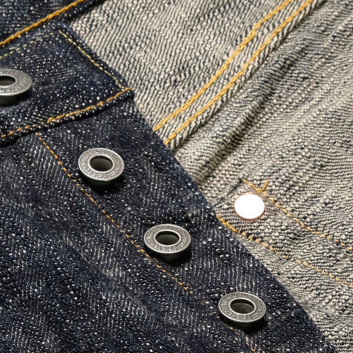 ONI DENIM - Retro Style Loose Straight - 17oz. ONI KASURI DENIM - ONI-595KA