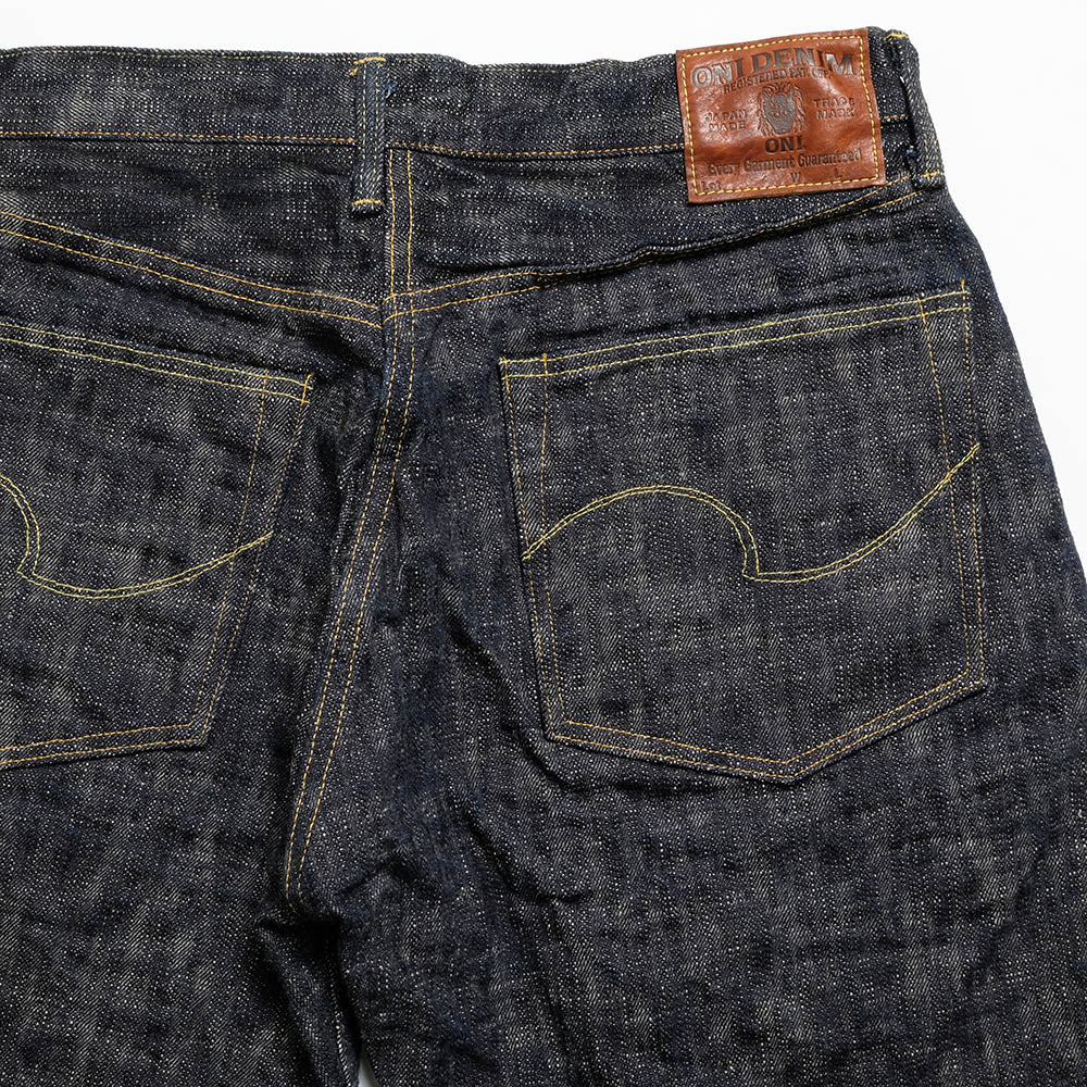 ONI DENIM - Retro Style Loose Straight - 17oz. ONI KASURI DENIM - ONI-595KA