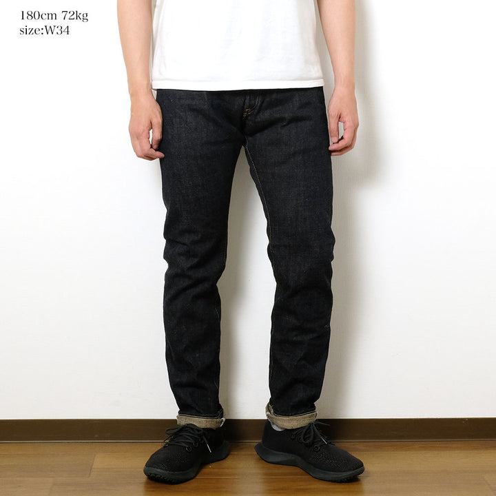 ONI DENIM - Relax Tapered - 14oz. Indigo x Beige ONI Denim - 青鬼 - ONI-622-14