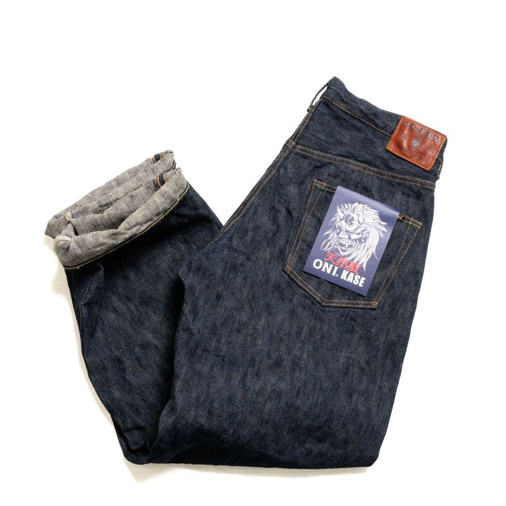 ONI DENIM - Super Wide Taperd 16oz Natural Indigo "ONI-KASE" - ONI-822KAS