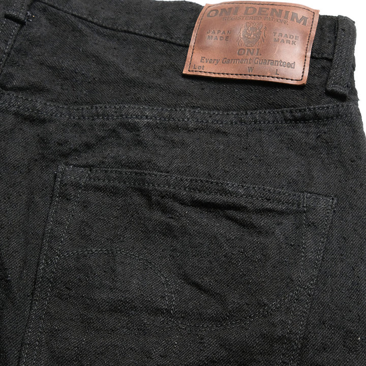 ONI DENIM - High Rise Relax Tapered - 15oz Crushed Concrete Denim - Black X Black - KABUKI SELVEDGE - ONI-902CCD