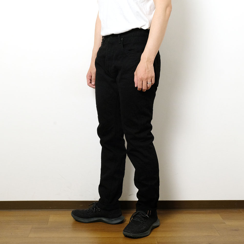 ONI DENIM - High Rise Relax Tapered - 15oz Crushed Concrete Denim - Black X Black - ONI-902CCD