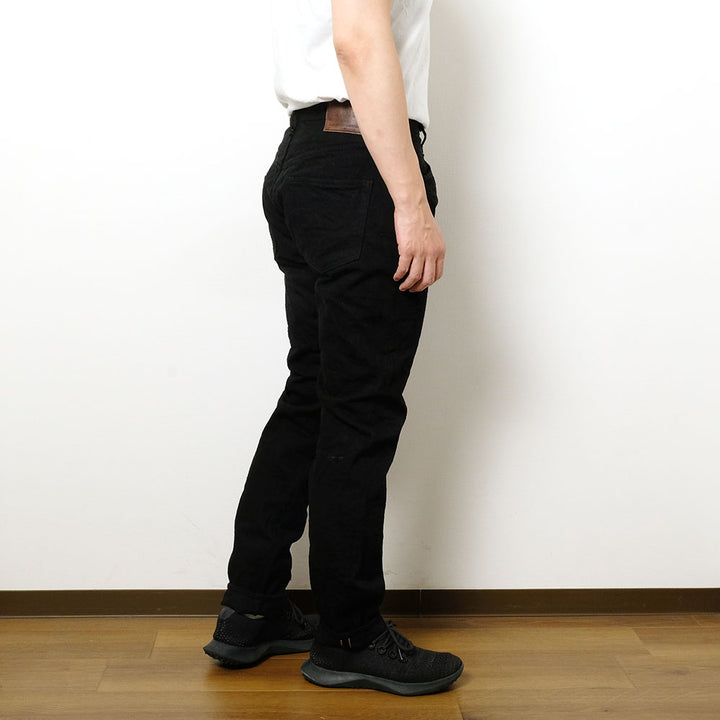 ONI DENIM - High Rise Relax Tapered - 15oz Crushed Concrete Denim - Black X Black - KABUKI SELVEDGE - ONI-902CCD