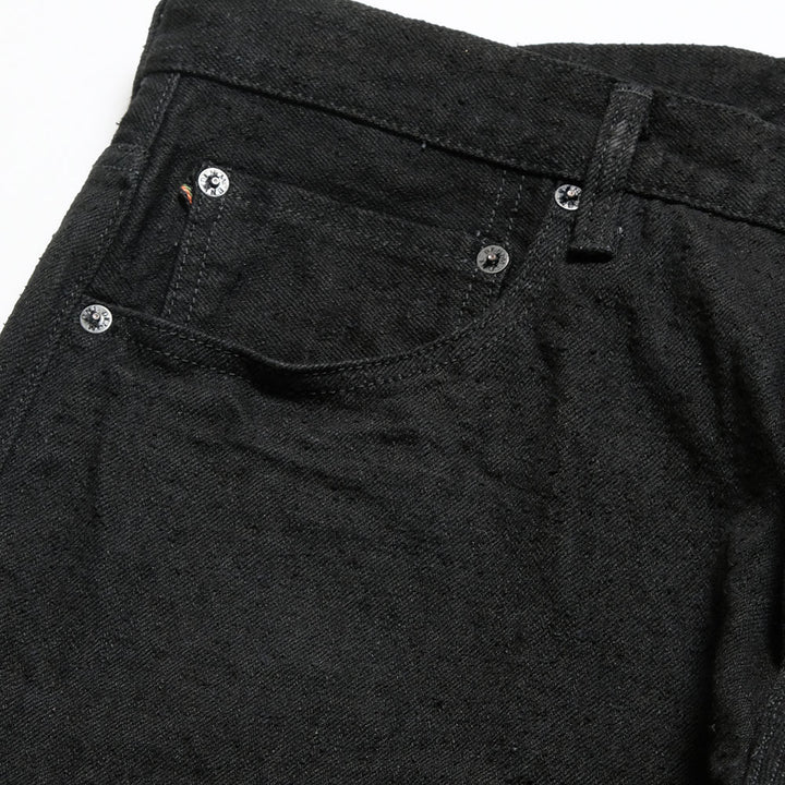 ONI DENIM - High Rise Relax Tapered - 15oz Crushed Concrete Denim - Black X Black - KABUKI SELVEDGE - ONI-902CCD