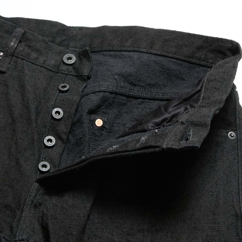 ONI DENIM - High Rise Relax Tapered - 15oz Crushed Concrete Denim - Black X Black - ONI-902CCD