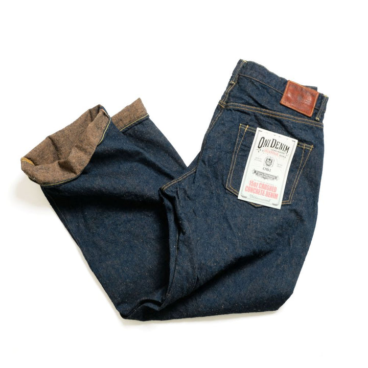 ONI DENIM - Super Wide Straight - 15oz Crushed Concrete Denim - KABUKI SELVEDGE - ONI-222CCD-MOC