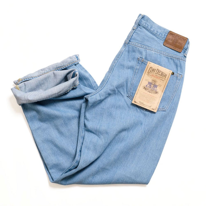 ONI DENIM - Super Wide Straight - 12oz KIRAKU Denim - Bio Bleach - ONI-222KIR-BB