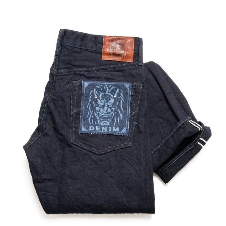 ONI DENIM - Regular Rise Neat Straight - 14oz. 14oz Indigo x Black ONI Denim - 青鬼 - ONI-246-14