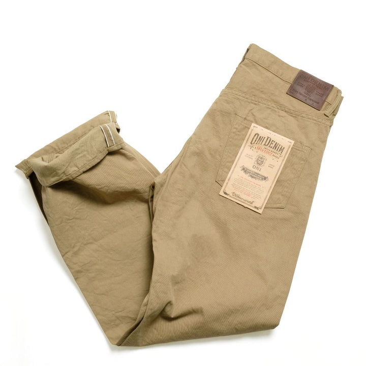 ONI DENIM - Relax Straight - Selvedge Chino - Khaki Beige -ONI-266SVC-KHB