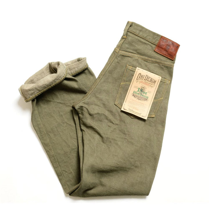 ONI DENIM - New Regular Straight - 18oz Olive Denim - ONI-270OLD