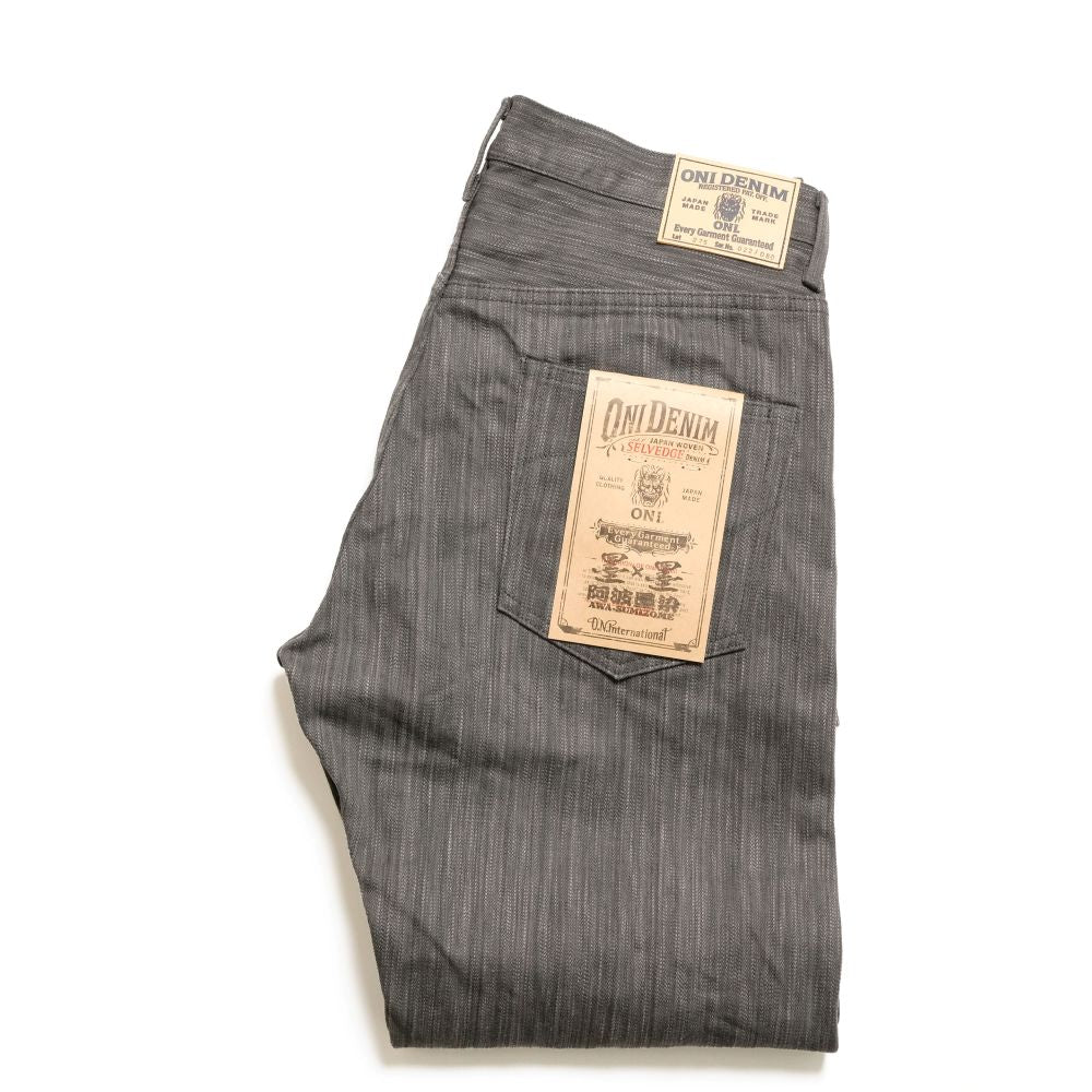 ONI DENIM - Regular Straight - 20oz. Awa Sumi Kuro Denim - ONI-275KURO