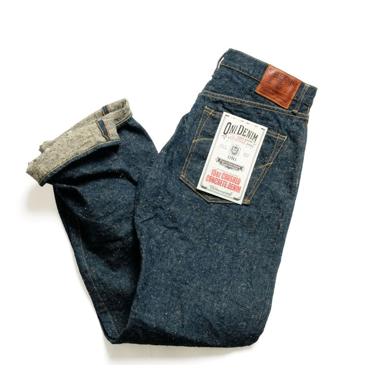 ONI DENIM - Regular Straight - 15oz Crushed Concrete Denim  - 歌舞伎耳- ONI-288CCD