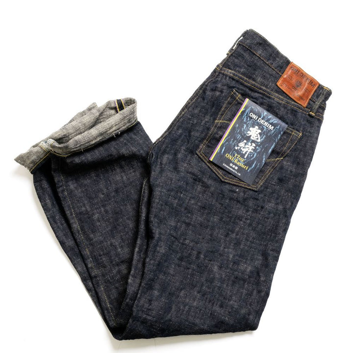 ONI DENIM - Retro Style Regular Straight - 17oz. ONI KASURI DENIM - ONI-505KA