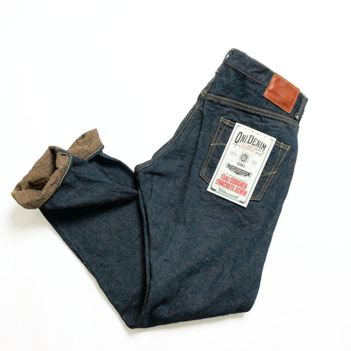 ONI DENIM - High Rise Relax Tapered - 15oz Crushed Concrete Denim - KABUKI SELVEDGE - ONI-902CCD-MOC