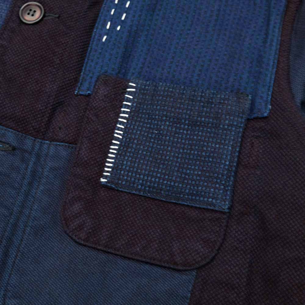 BLUE BLUE JAPAN - Honnai Sashiko Nenrin Patchwork Chore Coat -1016602