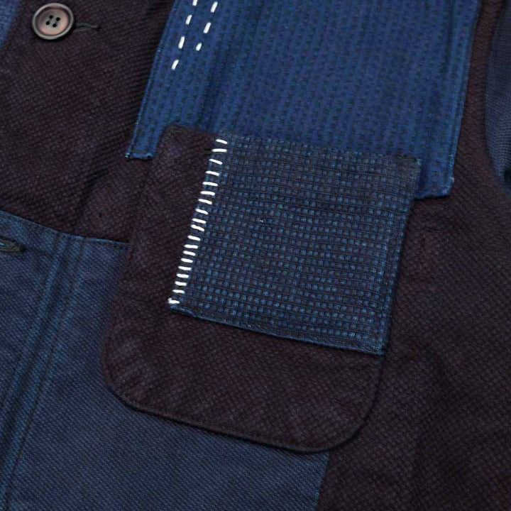 BLUE BLUE JAPAN - Honnai Sashiko Nenrin Patchwork Chore Coat -1016602