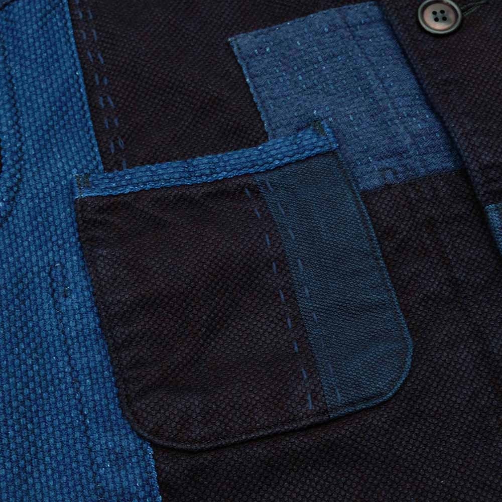 BLUE BLUE JAPAN - Honnai Sashiko Nenrin Patchwork Chore Coat -1016602