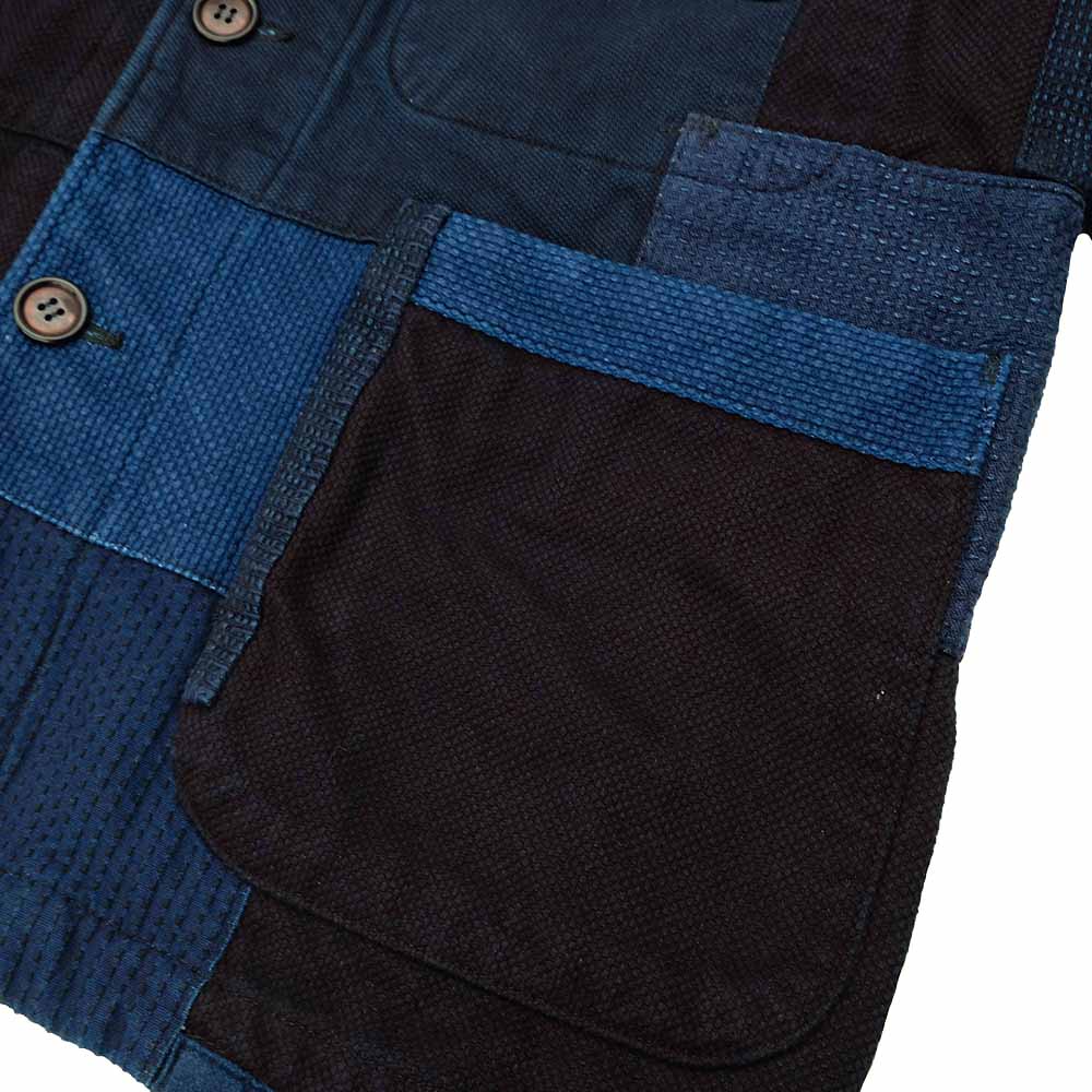 BLUE BLUE JAPAN - Honnai Sashiko Nenrin Patchwork Chore Coat -1016602