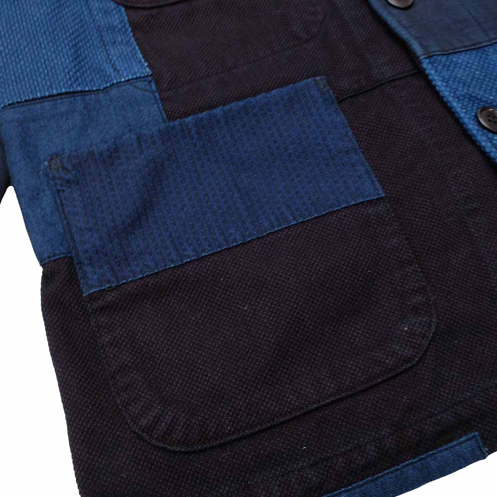 BLUE BLUE JAPAN - Honnai Sashiko Nenrin Patchwork Chore Coat -1016602