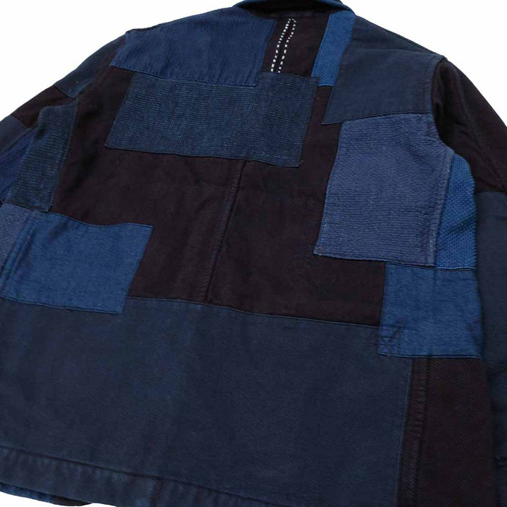 BLUE BLUE JAPAN - Honnai Sashiko Nenrin Patchwork Chore Coat -1016602