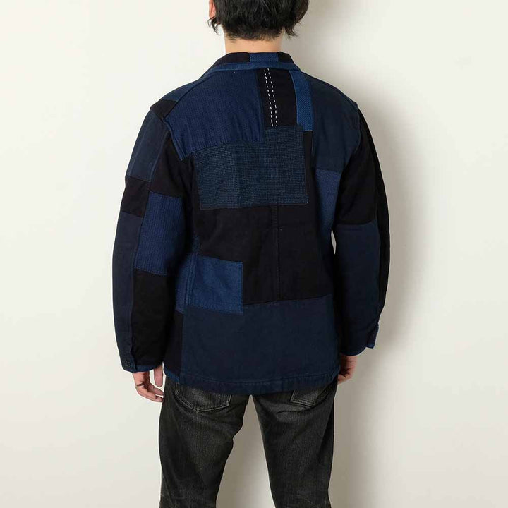 BLUE BLUE JAPAN - Honnai Sashiko Nenrin Patchwork Chore Coat -1016602