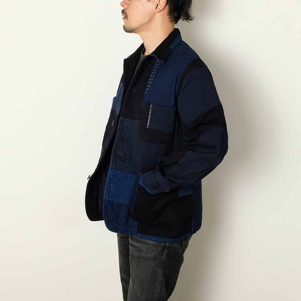 BLUE BLUE JAPAN - Honnai Sashiko Nenrin Patchwork Chore Coat -1016602