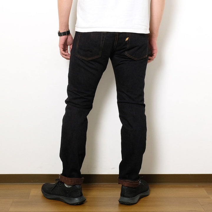 Pure Blue Japan - 15oz. Extra Slub Denim - Indigo x Persimmon - Slim Tapered - PER-EX-013