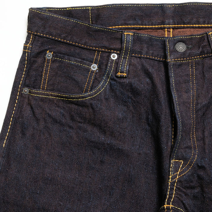 Pure Blue Japan - 15oz. Extra Slub Denim - Indigo x Persimmon - Slim Tapered - PER-EX-013