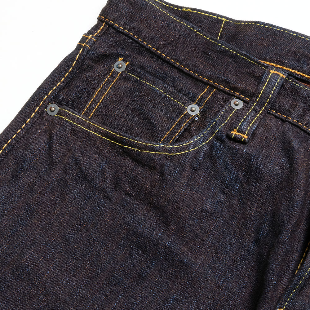 Pure Blue Japan - 15oz. Extra Slub Denim - Indigo x Persimmon - Slim Tapered - PER-EX-013