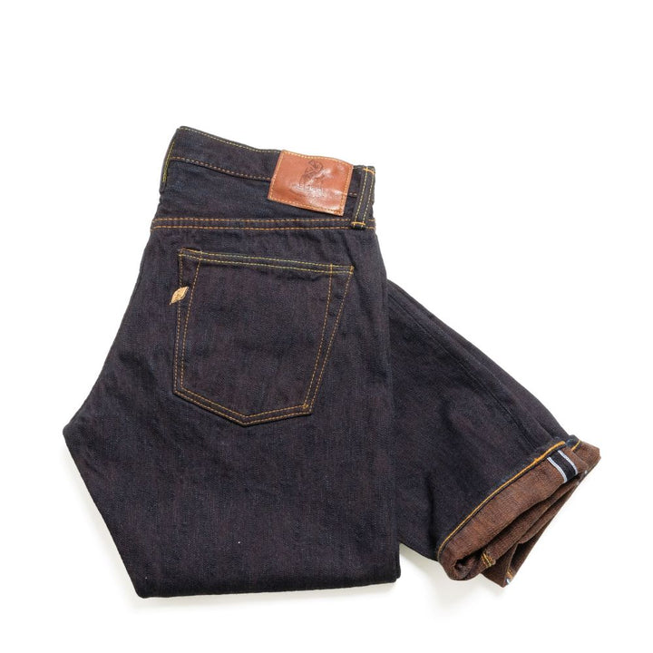 Pure Blue Japan - 15oz. Extra Slub Denim - Indigo x Persimmon - Slim Tapered - PER-EX-013