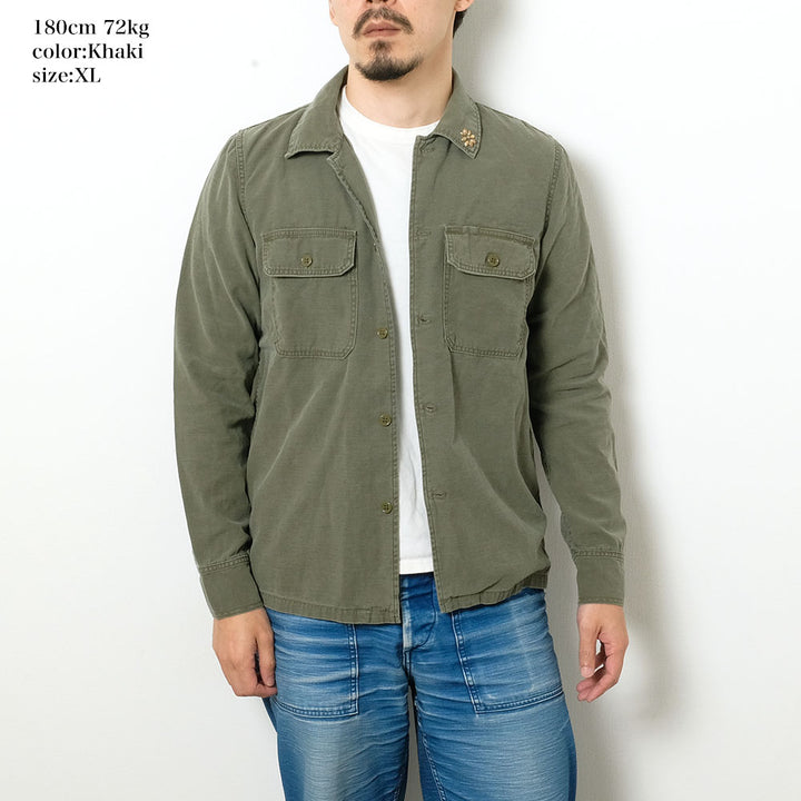 REMI RELIEF - MILITARY SHIRT - Small Flower Studs - RN2038SDN