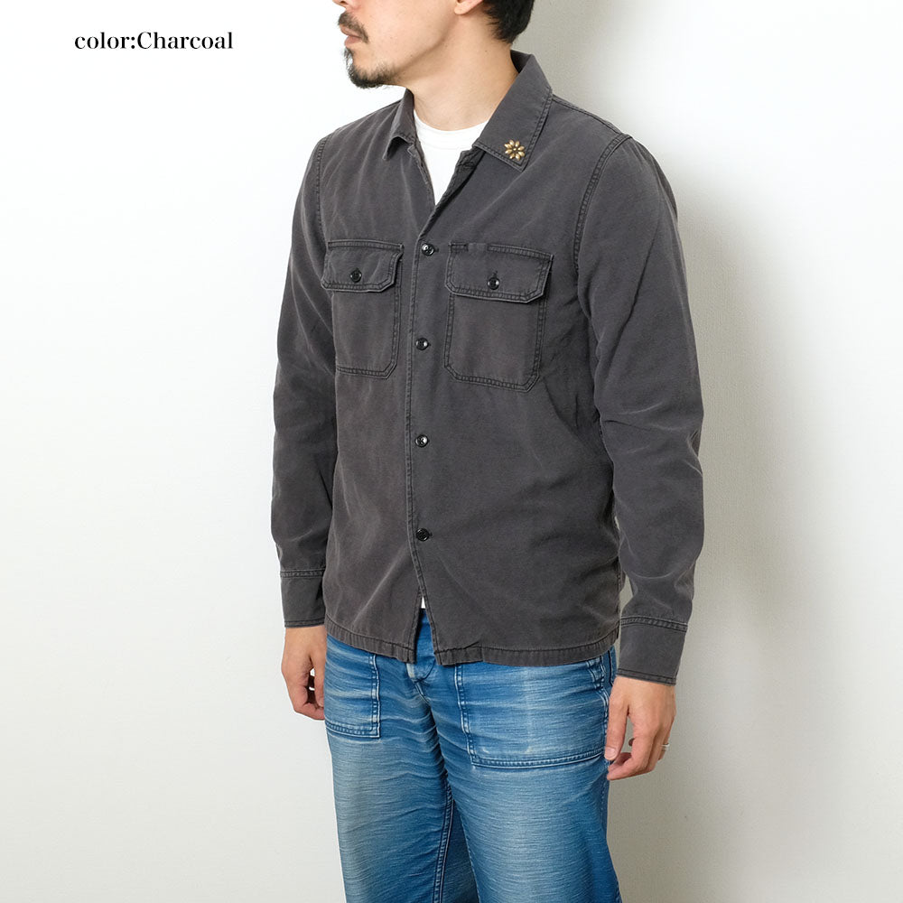 REMI RELIEF - MILITARY SHIRT - Small Flower Studs - RN2038SDN