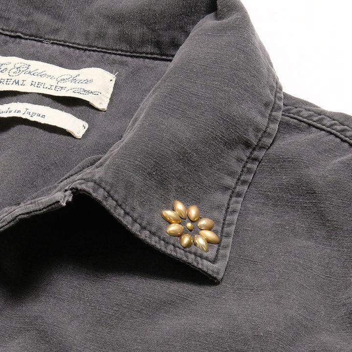 REMI RELIEF - MILITARY SHIRT - Small Flower Studs - RN2038SDN