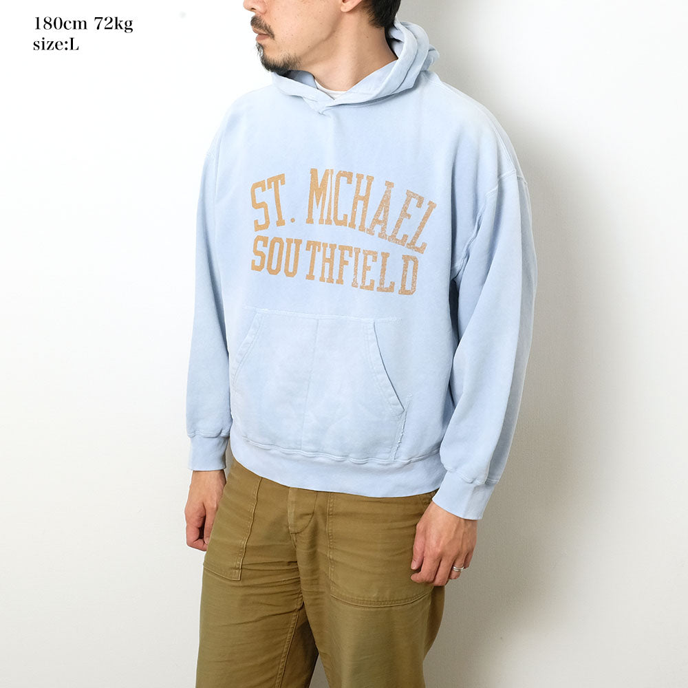 REMI RELIEF - Tanned & painted fleece hoodie - ST.MICHAEL - RN2634909426180